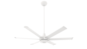 Big Ass Fans es6 60" Ceiling Fan in White, 32" Downrod, Indoor or Covered Outdoor
