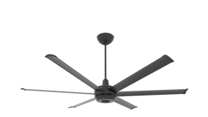 Big Ass Fans es6 72" Ceiling Fan in Black, 20" Downrod, Indoor or Covered Outdoor