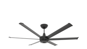 Big Ass Fans es6 72" Ceiling Fan in Black, 7" Downrod, Indoor or Covered Outdoor