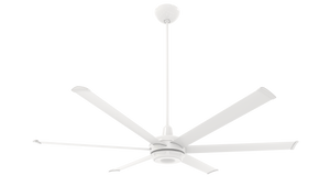 Big Ass Fans es6 72" Ceiling Fan in White, 32" Downrod, Indoor or Covered Outdoor