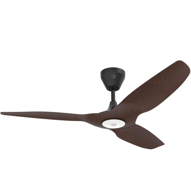 Big Ass Fans Haiku L 52" Ceiling Fan with Cocoa Bamboo Blades, Black Finish and 10" Downrod Accessory