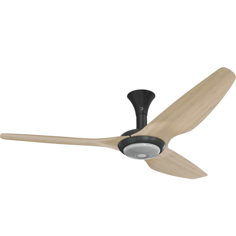 Big Ass Fans Haiku 60" Ceiling Fan, Low Profile Mount with Natural Bamboo Blades and Black Finish with LED