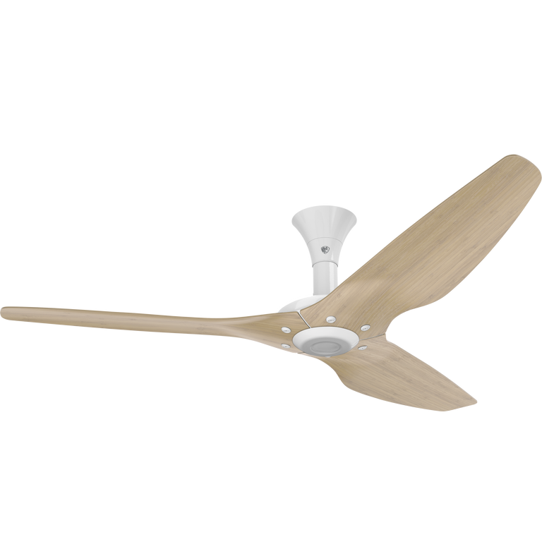 Big Ass Fans Haiku 60" Ceiling Fan, Low Profile Mount with Natural Bamboo Blades and White Finish