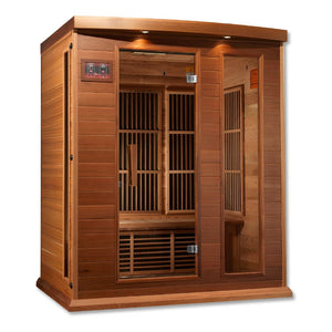 Maxxus Low EMF Indoor Infrared Sauna in Canadian Red Cedar (3-Person Capacity)