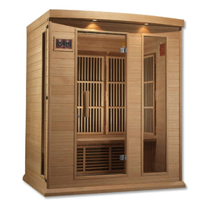 Maxxus Near Zero EMF Indoor Infrared Sauna in Canadian Hemlock (3-Person Capacity)