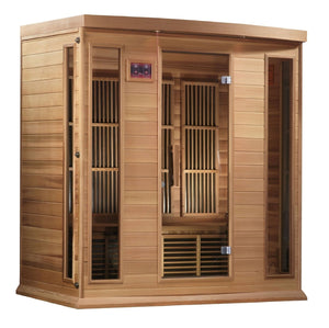 Maxxus Low EMF Indoor Infrared Sauna in Canadian Red Cedar (4-Person Capacity)