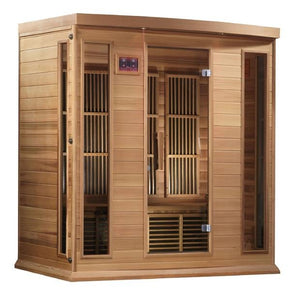 Maxxus Near Zero EMF Indoor Infrared Sauna in Canadian Red Cedar (4-Person Capacity)