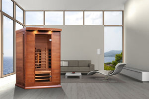 Maxxus Full Spectrum Near Zero EMF Indoor Infrared Sauna in Canadian Red Cedar (2-Person Capacity)