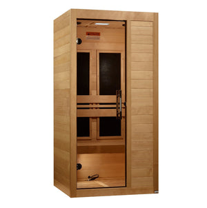 Maxxus S-Line Low EMF Indoor Infrared Sauna in Canadian Hemlock (1-Person Capacity)