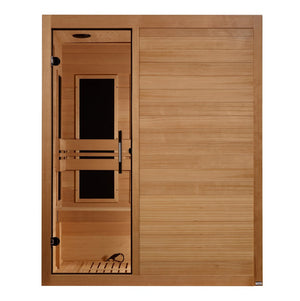 Maxxus S-Line Low EMF Indoor Infrared Sauna in Canadian Hemlock (3-Person Capacity)