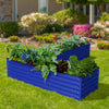 Olle Gardens 17" Tall "L" Shape Infinity Raised Garden Bed - Cobalt Blue