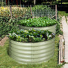 Olle Gardens 17" Tall x 42" Round Raised Garden Bed - Sage Green