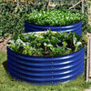 Olle Gardens 17" Tall x 42" Round Raised Garden Bed - Cobalt Blue