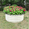 Olle Gardens 17" Tall x 42" Round Raised Garden Bed - Ivory