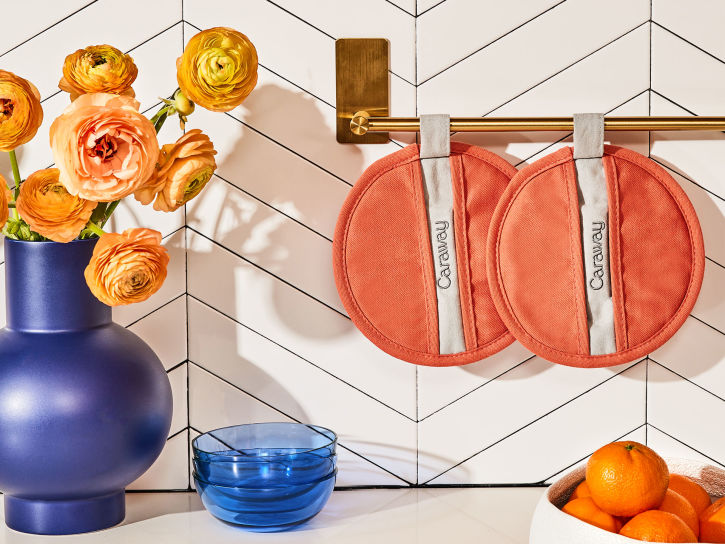 Caraway Pot Holders in Navy Premium Home Source