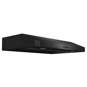 ZLINE 30" 400 CFM Ducted Under Cabinet Range Hood in Black Stainless Steel, BS617-30
