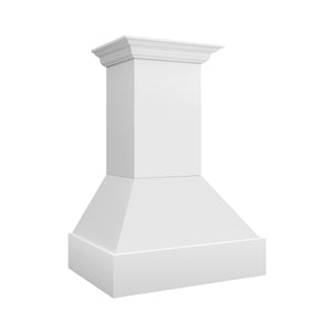 ZLINE 36" 700 CFM Wooden Wall Mount Range Hood in Rustic Bright White Finish, 355WW-36