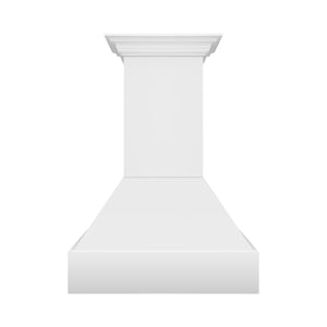 ZLINE 36" 700 CFM Wooden Wall Mount Range Hood in Rustic Bright White Finish, 355WW-36