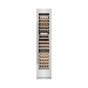ZLINE 18" 9.0 cu. ft. Triple Zone 68 Bottle Right Hinge Column Wine Cooler in Satin Stainless Steel, RCWVR-SN-18