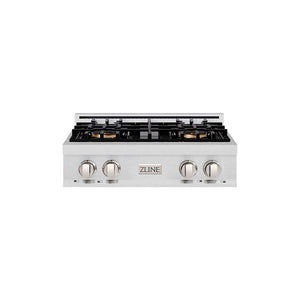 ZLINE 30" Classic Gas Rangetop with 4 Burner DuoPro™ Cooktop in Satin Stainless Steel, PCRTS-30