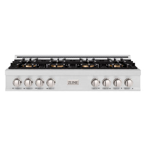 ZLINE 48" Classic Gas Rangetop with 8 Burner DuoPro™ Cooktop in Satin Stainless Steel, PCRTS-48
