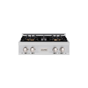 ZLINE 30" Classic Gas Rangetop with 4 Burner DuoPro™ Cooktop in Stainless Steel, PCRT30
