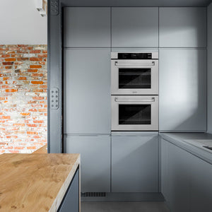 ZLINE 30" Professional True Convection Double Wall Oven with Air Fry and Self Clean in Satin Stainless Steel, WADS-30