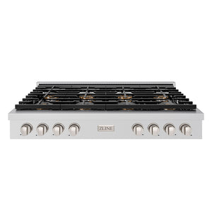 ZLINE 48" Paramount Gas Rangetop with 8 Burner DuoPro™ Cooktop in Stainless Steel, PSRT48