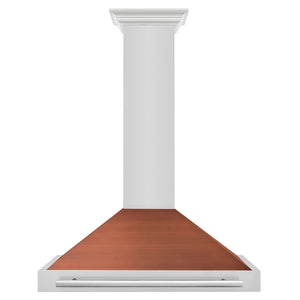 ZLINE 36" 400 CFM Convertible Stainless Steel Range Hood with Copper Shell and Stainless Steel Handle, KB4STX-C-36