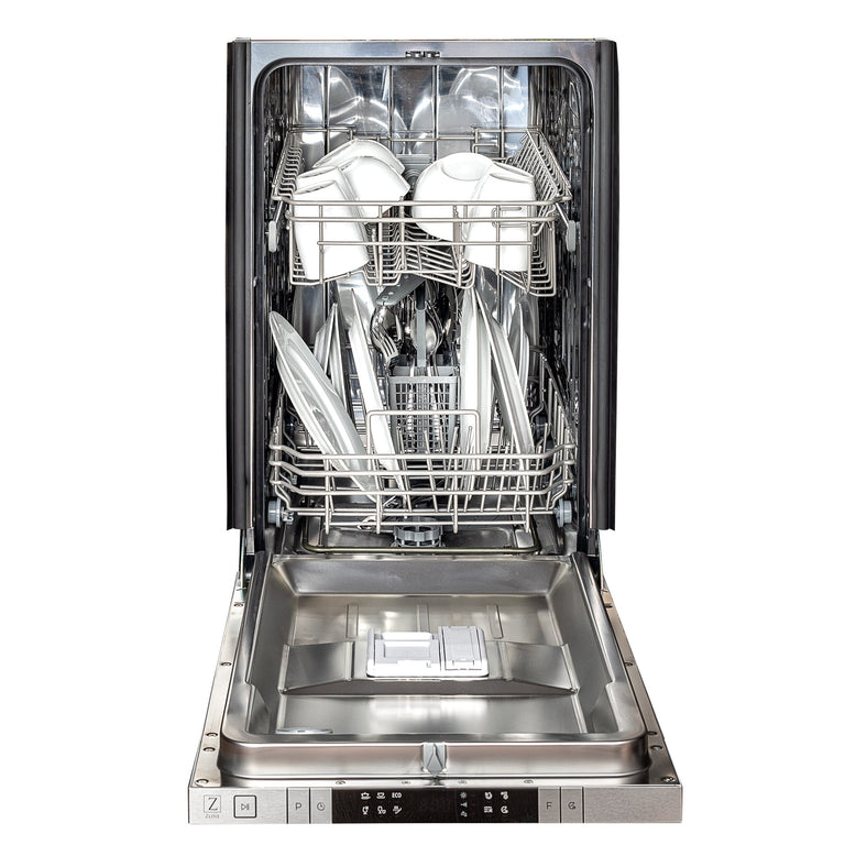 ZLINE 18 in. Top Control Dishwasher in Red Gloss Stainless Steel, DW-RG-18