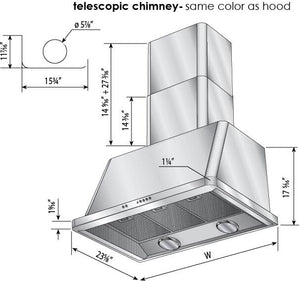 ILVE 40 in. Majestic Antique White Wall Mount Range Hood with 600 CFM Blower, UAM100AW
