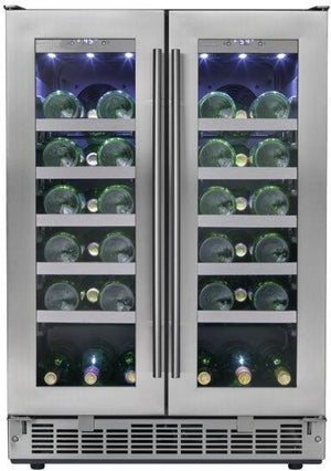 Danby Silhouette Napa 24 in. 42 Bottle Capacity Dual-Zone Wine Cooler, DWC047D1BSSPR