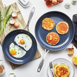 ZWILLING 2pc Stainless Steel Ceramic Nonstick Fry Pan Set, Clad CFX Series