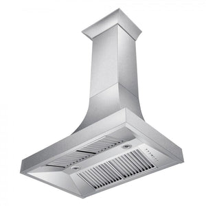 ZLINE 30" Designer Series Satin Stainless Steel Ducted Wall Range Hood, 8632S-30