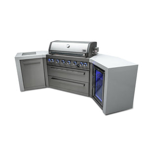 Mont Alpi 805 Deluxe Island Grill with Beverage Center and Fridge Cabinet, MAi805-DBEVFC