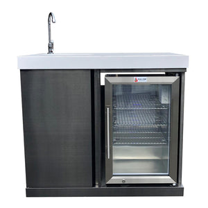 Mont Alpi Black Stainless Steel Beverage Center, MASF-BSS