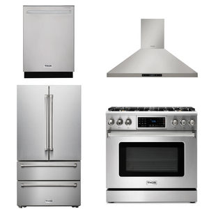 THOR Kitchen Package - 36" Propane Gas Range, Range Hood, Refrigerator, Dishwasher, AP-TRG3601LP-3