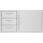 Blaze 39-Inch Access Door & Triple Drawer Combo, BLZ-DDC-39