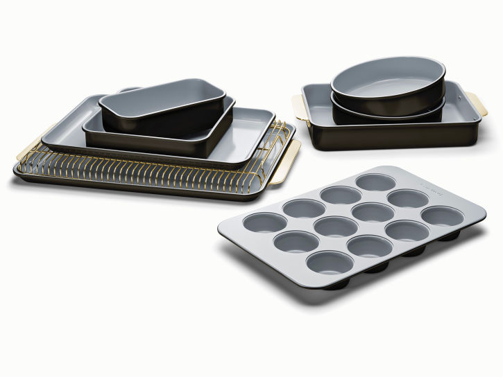 Caraway Complete Bakeware Set in Black with Gold Accents