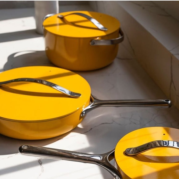 Caraway Marigold Cookware Set on Counter