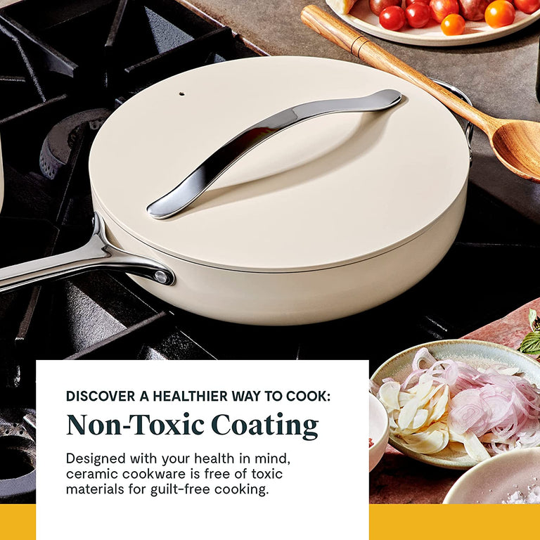 Caraway Non-Toxic and Non-Stick Cookware Set in Marigold