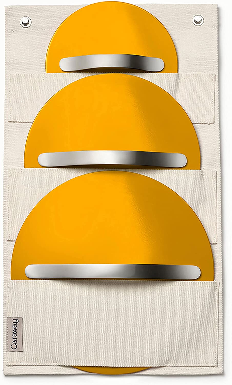 Caraway Marigold Cookware Lids in Storage