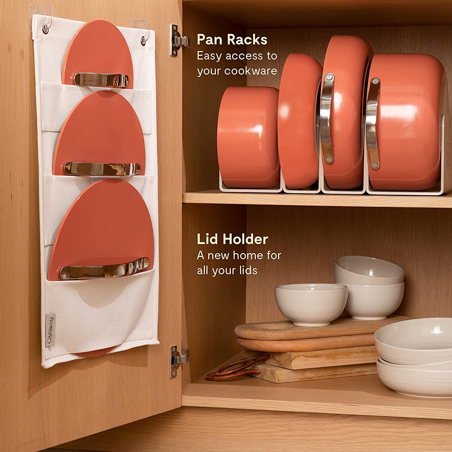 Caraway Perracotta Cookware Set in Storage