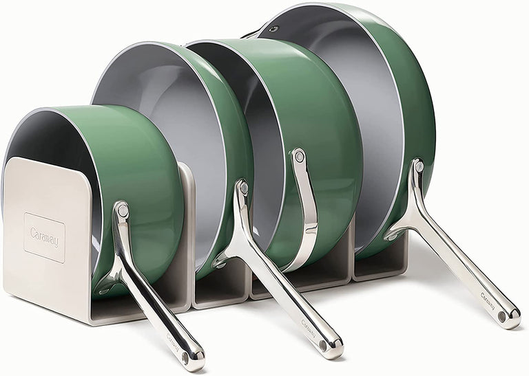 Caraway Sage Cookware Set in Storage Dividers