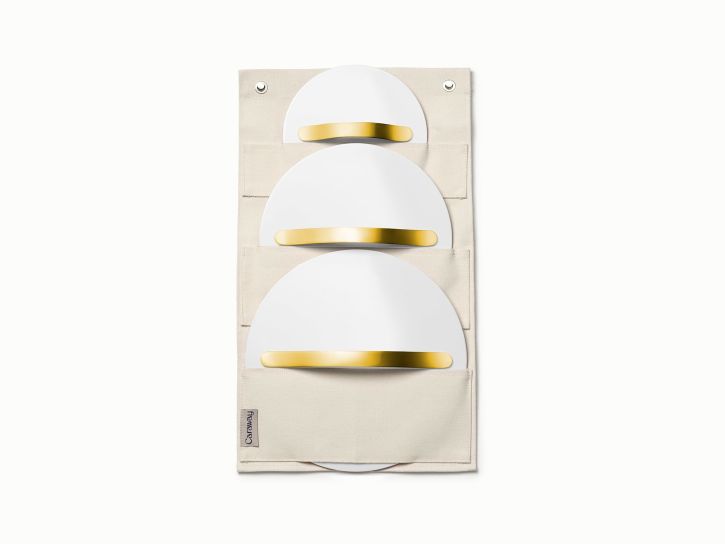 Caraway White Cookware Lids in Storage