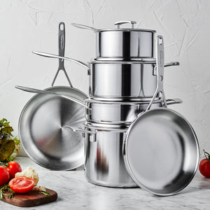 Demeyere 10pc Stainless Steel Cookware Set, Industry Series
