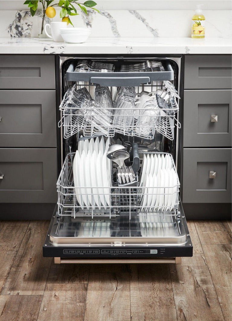 Thor Kitchen Package - 36" Gas Range, Range Hood, Refrigerator with Water and Ice Dispenser, Dishwasher, Wine Cooler, AP-HRG3618U-W-8