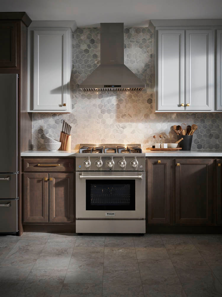 Thor Kitchen 30 in. Wall Mount LED Light Range Hood in Stainless Steel, HRH3007 | Premium Home Source