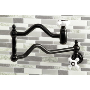 Kingston Brass Pot Filler in Matte Black, KS2100PX