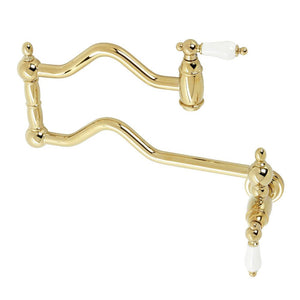 Kingston Brass Two-Handle Pot Filler In Polished Brass, KS2102PL